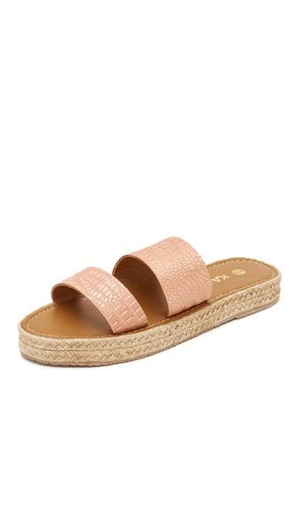 Kaanas Tobago Flatform Sandals - Blush