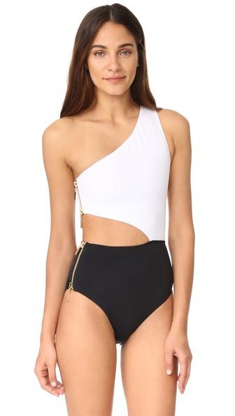 Oye Swimwear Kim One Shoulder Cutout One Piece