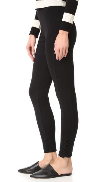 Splendid French Terry Side Lace Up Leggings