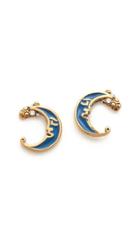 Marc Jacobs Enamel Moon Stud Earrings