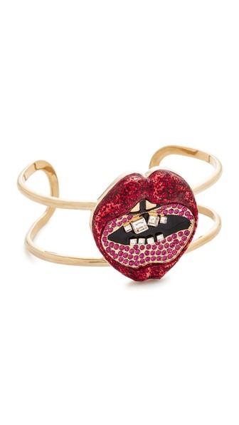Marc Jacobs Lips In Lips Statement Cuff Bracelet