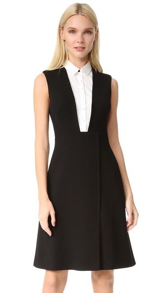 Lela Rose Sleeveless Shirt Dress