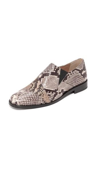 Kalda Freyja Snake Embossed Loafers