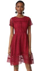Cupcakes And Cashmere Mori Lace Fit And Flare Dress