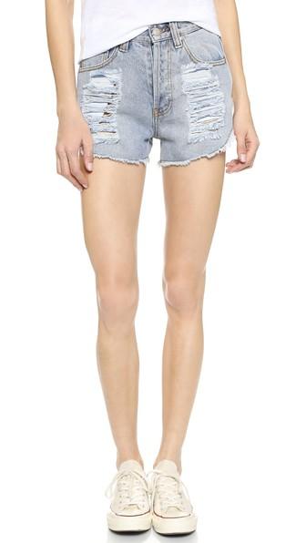 Minkpink Slasher Flick Shorts - Denim