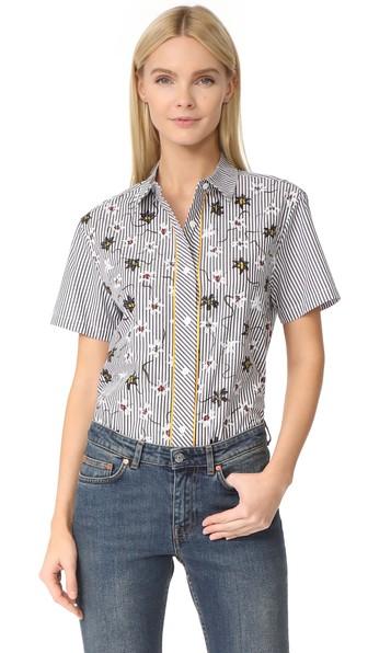 Opening Ceremony Lily Stripe Button Down Shirt