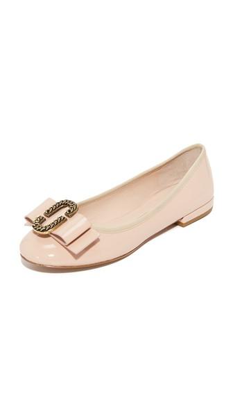 Marc Jacobs Interlock Round Toe Ballerina Flats