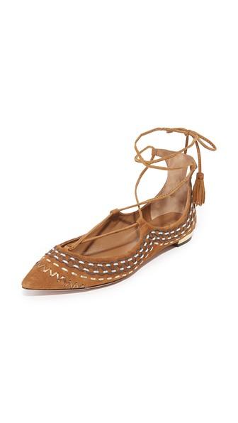 Aquazzura Christy Folk Flats