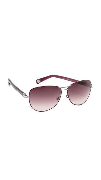 Marc Jacobs Sunglasses Aviator Sunglasses - Burgundy/brown Gradient