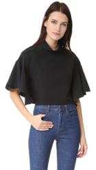 Milly Ruffle Mock Neck Top