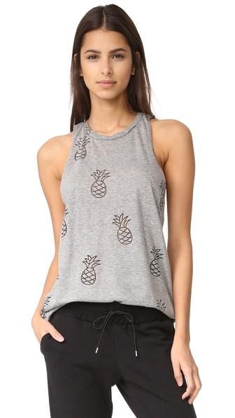 Terez Pineapple Burnout Muscle Tee