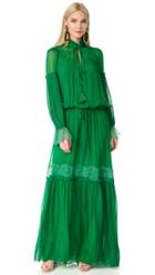 Roberto Cavalli Long Sleeve Maxi Dress