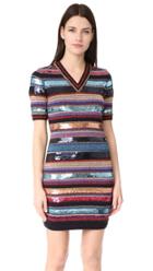 Dsquared2 Short Sleeve Striped Dress