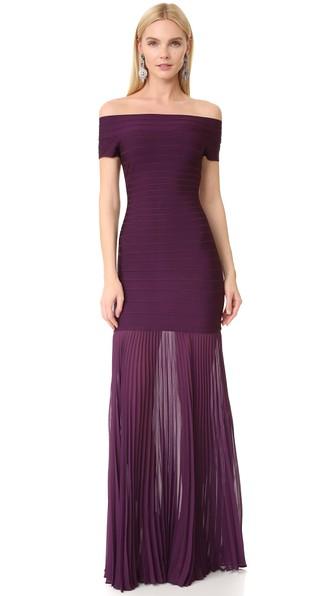 Herve Leger Breanna Off The Shoulder Dress