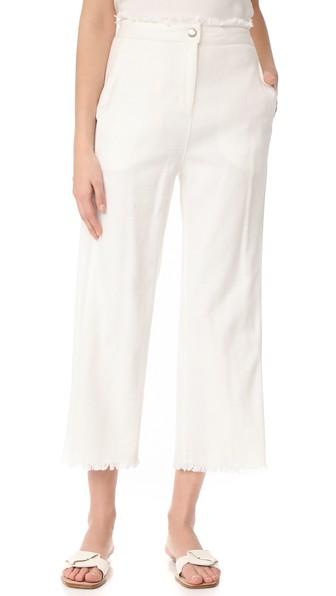 Moon River Frayed Bottom Pants