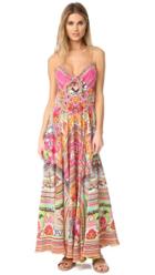 Camilla Hani Honey Long Dress With Tie Front