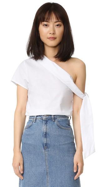 Mlm Label Asymmetrical Tie Top