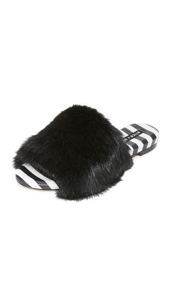 Alice Olivia Ramona Fur Slides