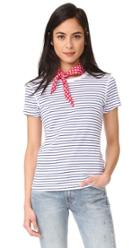 Three Dots Stripe Crew Neck Tee