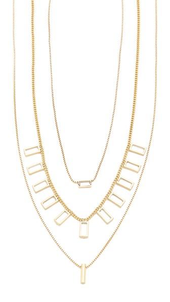 Madewell Crystal Stick Necklace Set