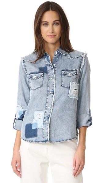 Generation Love Clarke Button Down With Patches