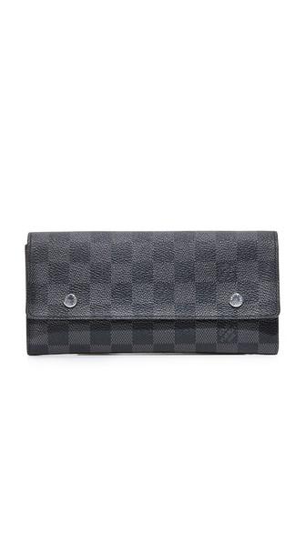 What Goes Around Comes Around Louis Vuitton Graphite Modulable Wallet Previously Owned 