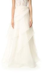 Reem Acra Asymmetrical Layered Skirt