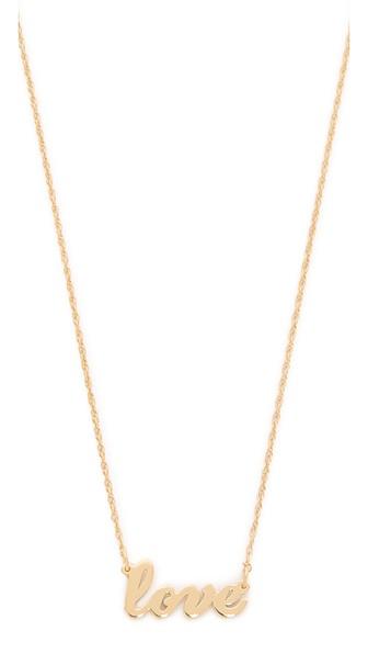 Jennifer Zeuner Jewelry Cursive Love Necklace