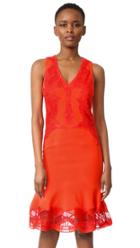 Jonathan Simkhai Lace Applique Crepe Dress