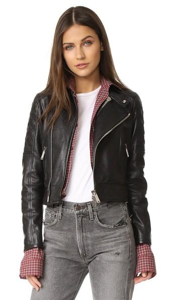 Dsquared2 Leather Sports Jacket