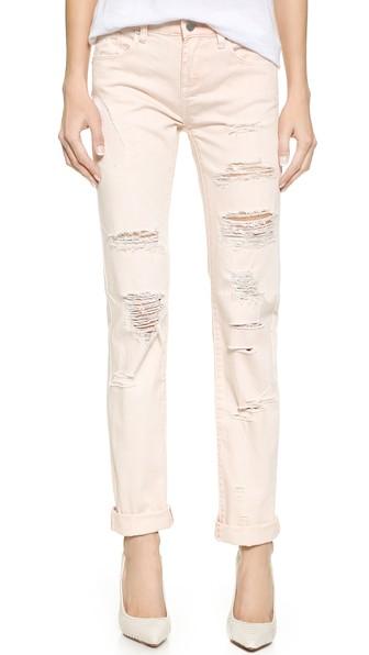 Blank Denim Distressed Straight Leg Jeans - Ditz
