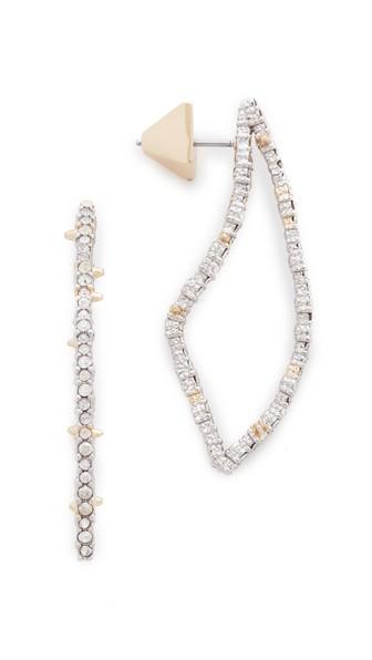 Alexis Bittar Crystal Encrusted Abstract Thorn Earrings