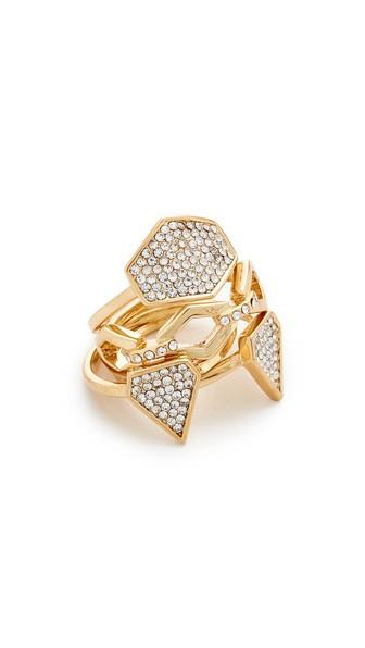Luv Aj The Pave Shield Ring Set