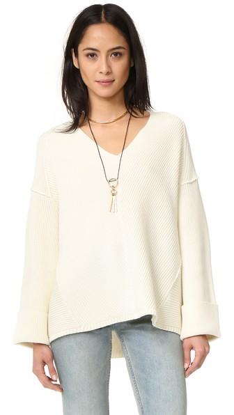 Free People La Brea V Neck Sweater