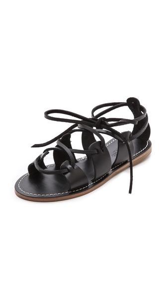 Madewell Kahlahari Laced Gladiator Sandals - True Black