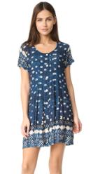 Jen S Pirate Booty Indigo Cotton Wood Dress