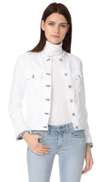 Rag Bone Jean Collarless Denim Jacket