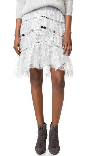 Zimmermann Adorn Crystal Lace Miniskirt