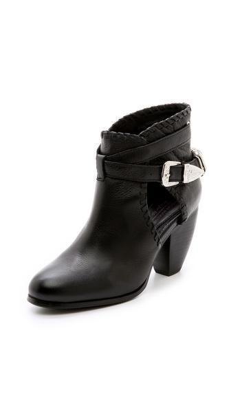 Madison Harding Olivia Cutout Booties - Black