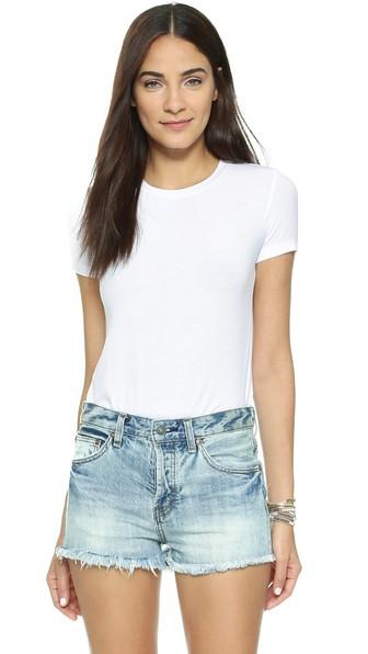 Only Hearts Rib T Shirt Bodysuit