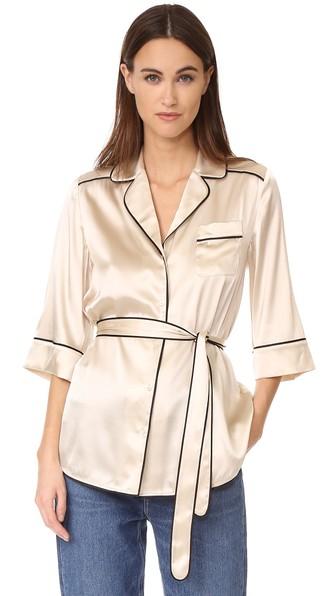 Whistles Slyvia Pajama Silk Shirt