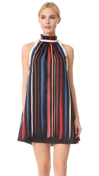 Adam Selman Trapeze Silk Dress