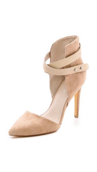 Joe's Jeans Laney Suede D'orsay Pumps - Nude