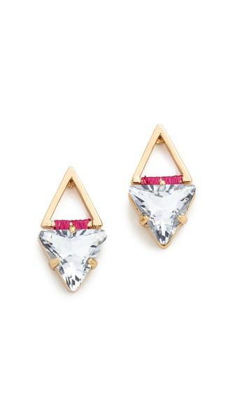 Rebecca Minkoff Thread Wrapped Geometric Stud Earrings