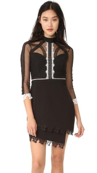 Three Floor On Point Lace Panel Dress