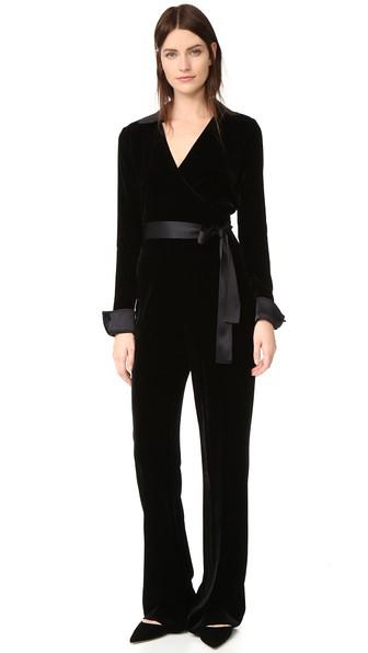 Diane Von Furstenberg Long Sleeve Jumpsuit
