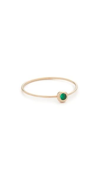 Blanca Monros Gomez Emerald Seed Ring