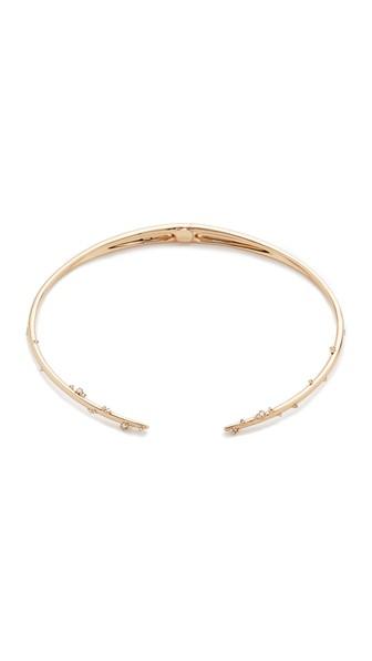 Alexis Bittar Satellite Crystal Spike Hinged Collar Necklace