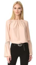 Ramy Brook Astrid Wave Trim Blouse