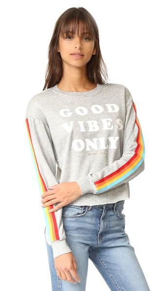 Spiritual Gangster Good Vibes Only Crop Sweatshirt